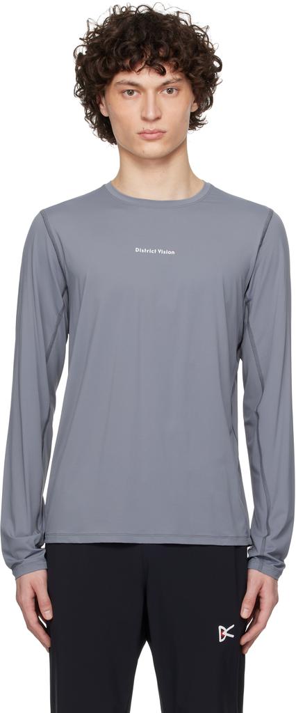District Vision Gray Ultralight Aloe Long Sleeve T-shirt