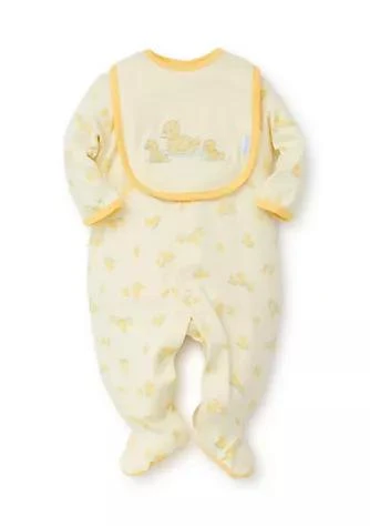 Little Me Little Ducks Footie with Bib- Infant Boys