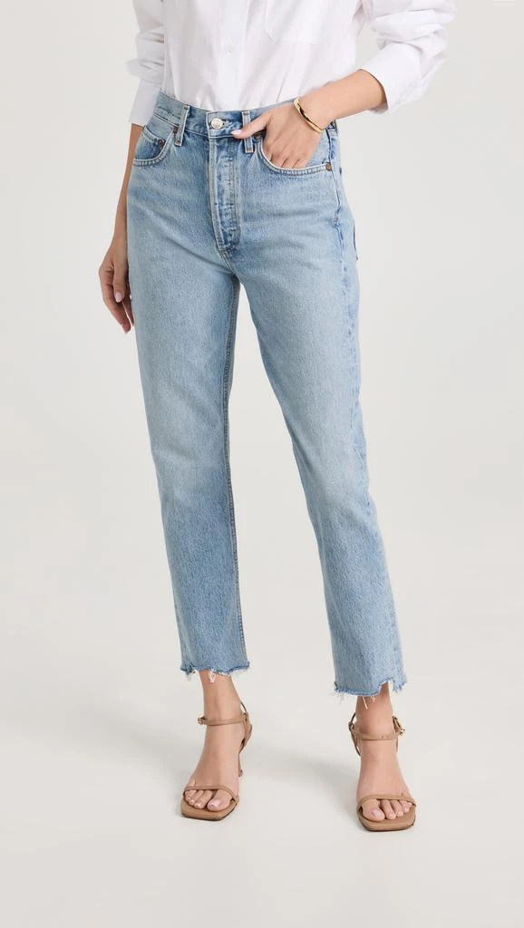 AGOLDE Riley High Rise Straight Crop Jeans 6