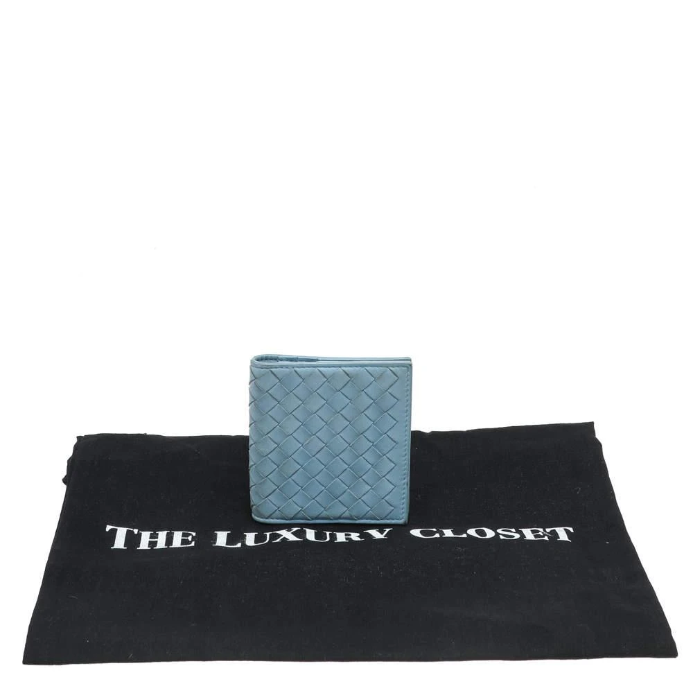 Bottega Veneta Bottega Veneta Light Blue Intrecciato Leather Wallet 10