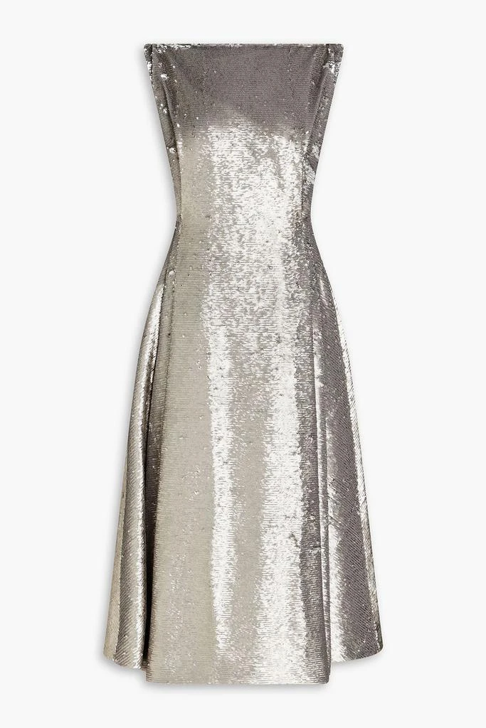 Emilia Wickstead Pleated sequined tulle midi dress 1