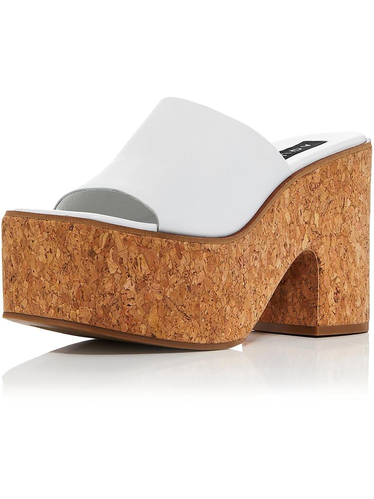 Aqua oliva Womens Leather Heels