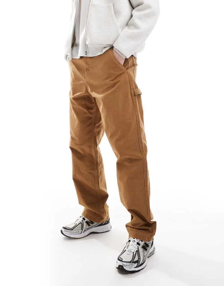 Timberland Timberland Washed canvas carpenter pant in dark wheat boot 3
