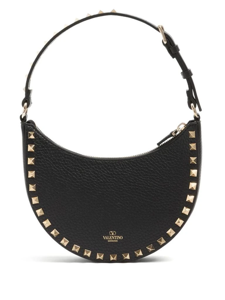 Valentino BLACK LEATHER ROCKSTUD HANDBAG 1