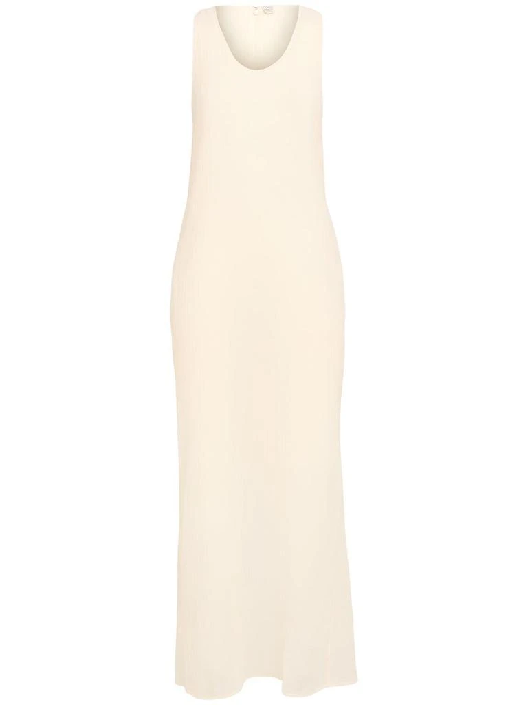 Totême Crinkled Cotton Blend Scoop Long Dress 1
