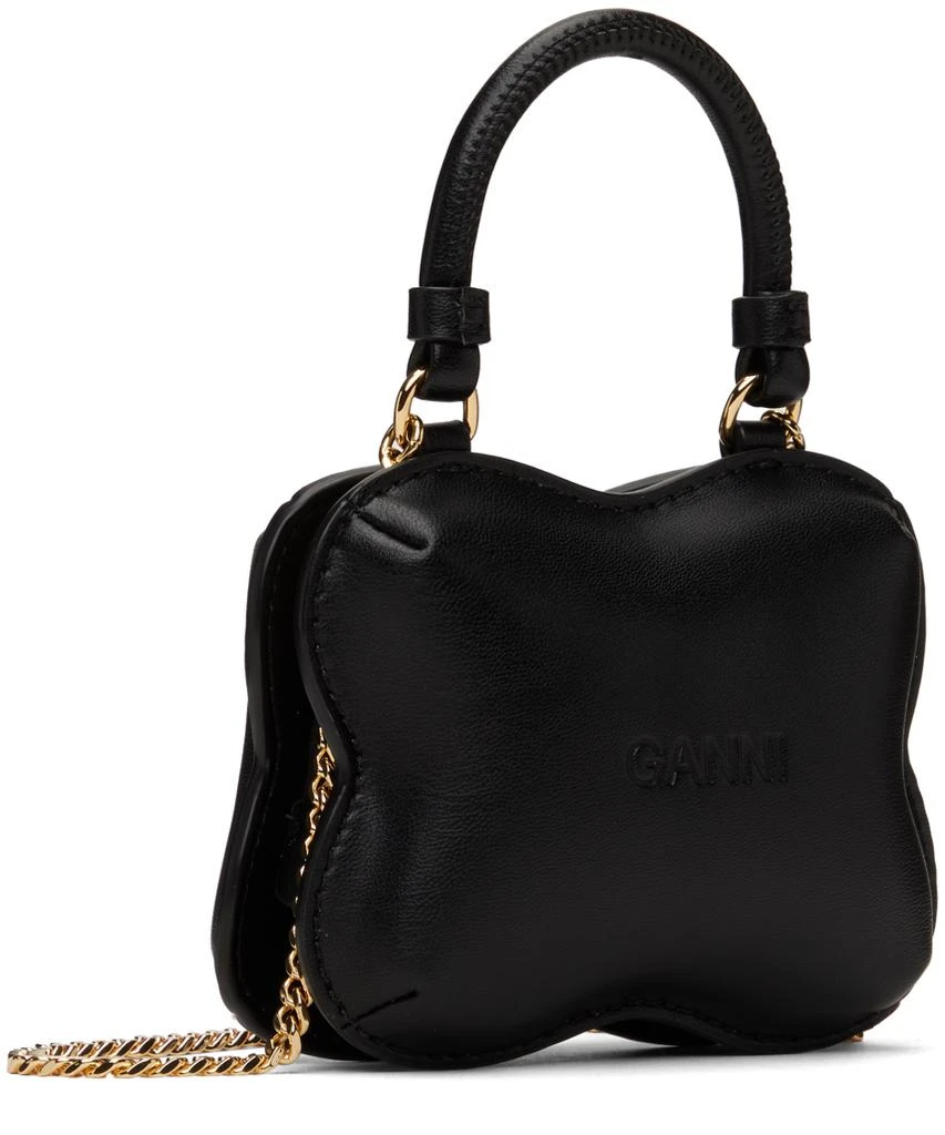 Ganni Black Nano Butterfly Top Handle Bag 3