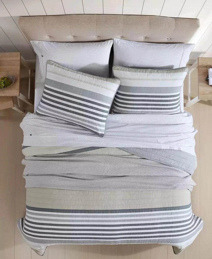 Nautica Dover Stripe Reversible 2 Piece Quilt Set 5