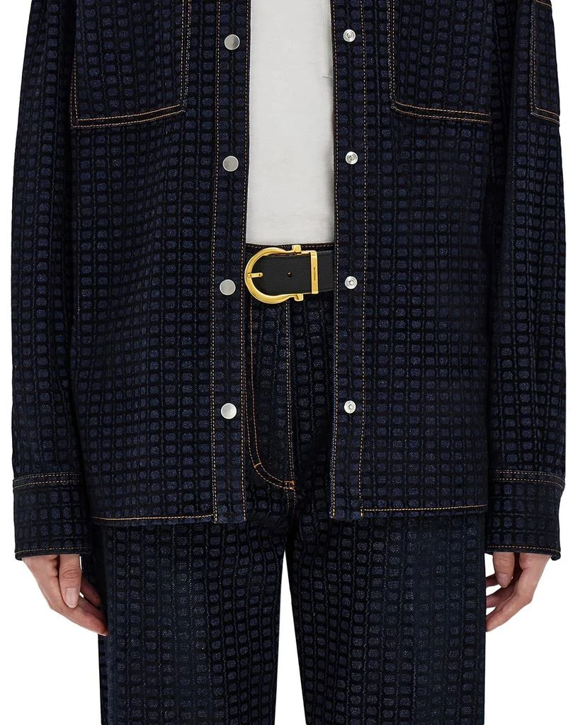 Salvatore Ferragamo Gancini Reversible Leather Belt 2