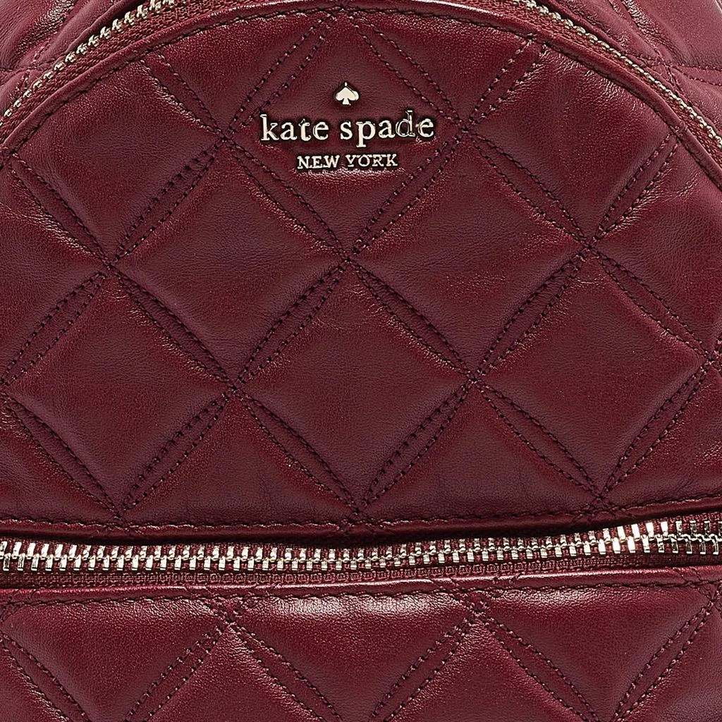 New Kate Spade NY Burgundy Leather Quilted Mini Backpack New Kate Spade NY Burgundy Leather Quilted Mini Backpack  main image 4