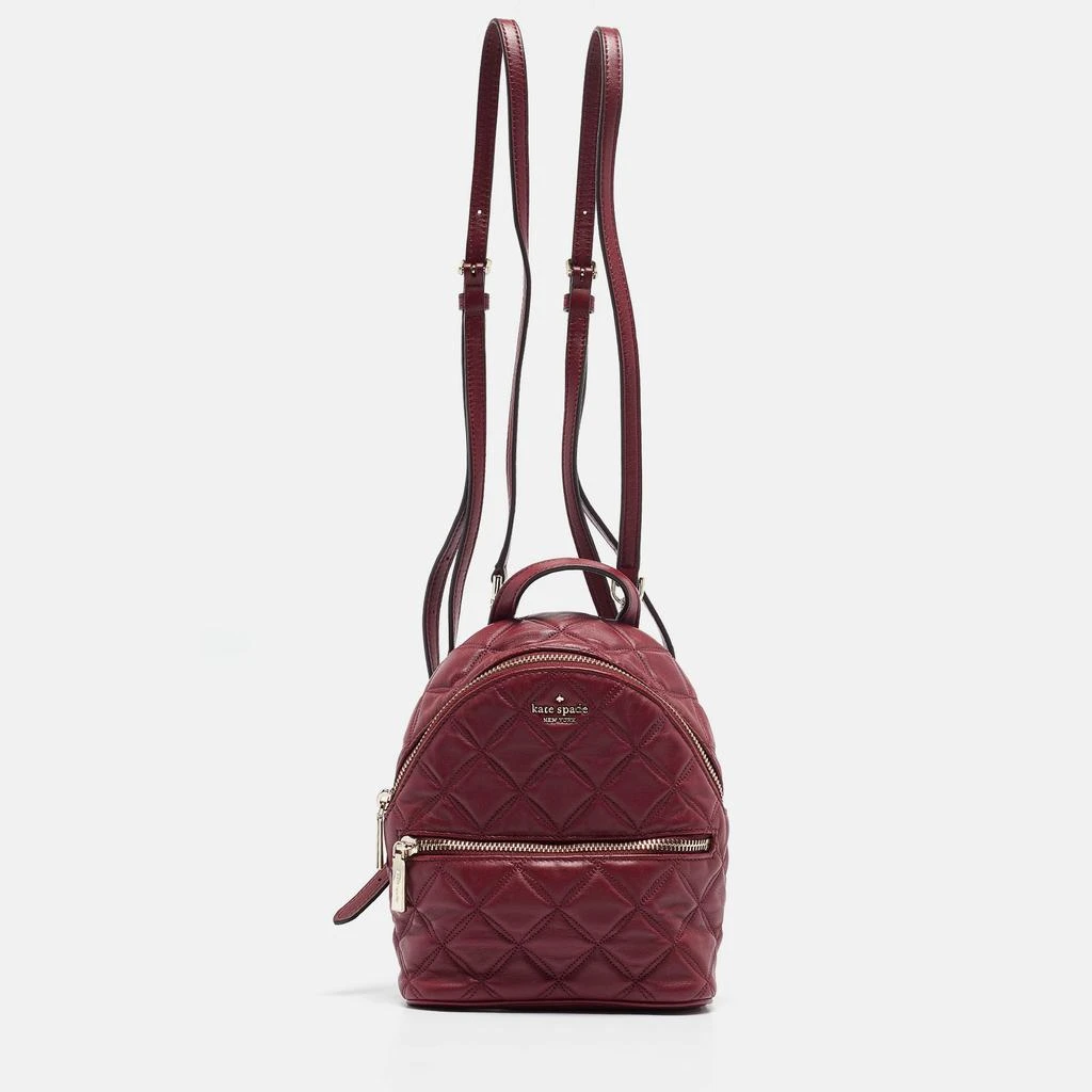 Kate Spade Pebbled Leather Mini Backpack in Burgundy Kate Spade Leila Medium Flap Pebbled Leather Backpack – Pink  main image 4