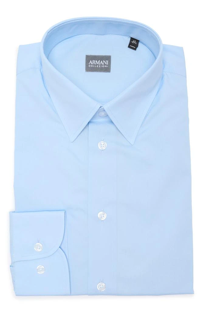 Armani Collezioni Solid Cotton Twill Dress Shirt 3