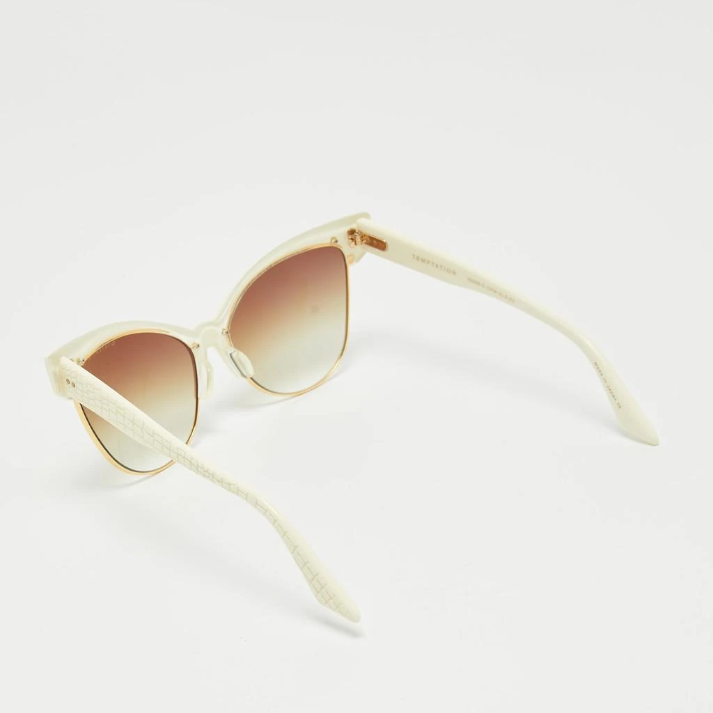 Dita  Off White/brown Gradient Temptation Cat Eye Sunglasses 2