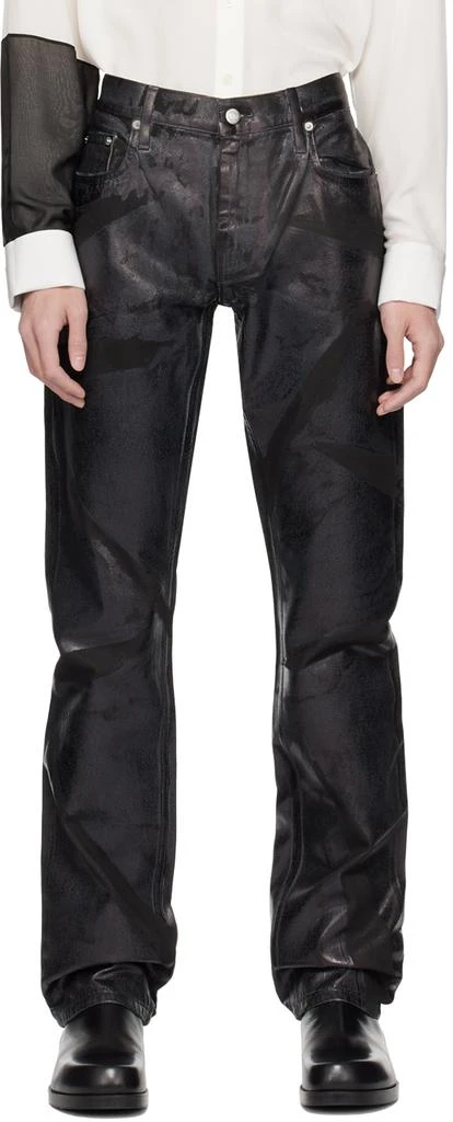 Helmut Lang Black Foiled Jeans 1