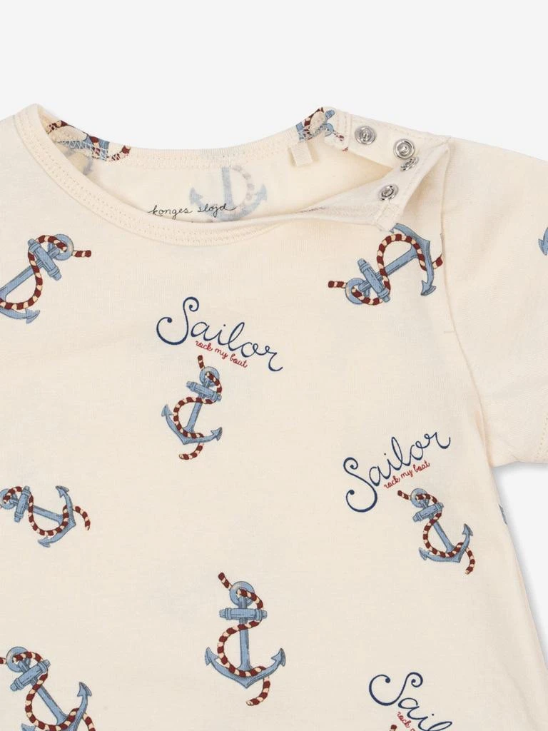 Konges Slojd Baby Boys Rock My Boat Romper in Ivory 3