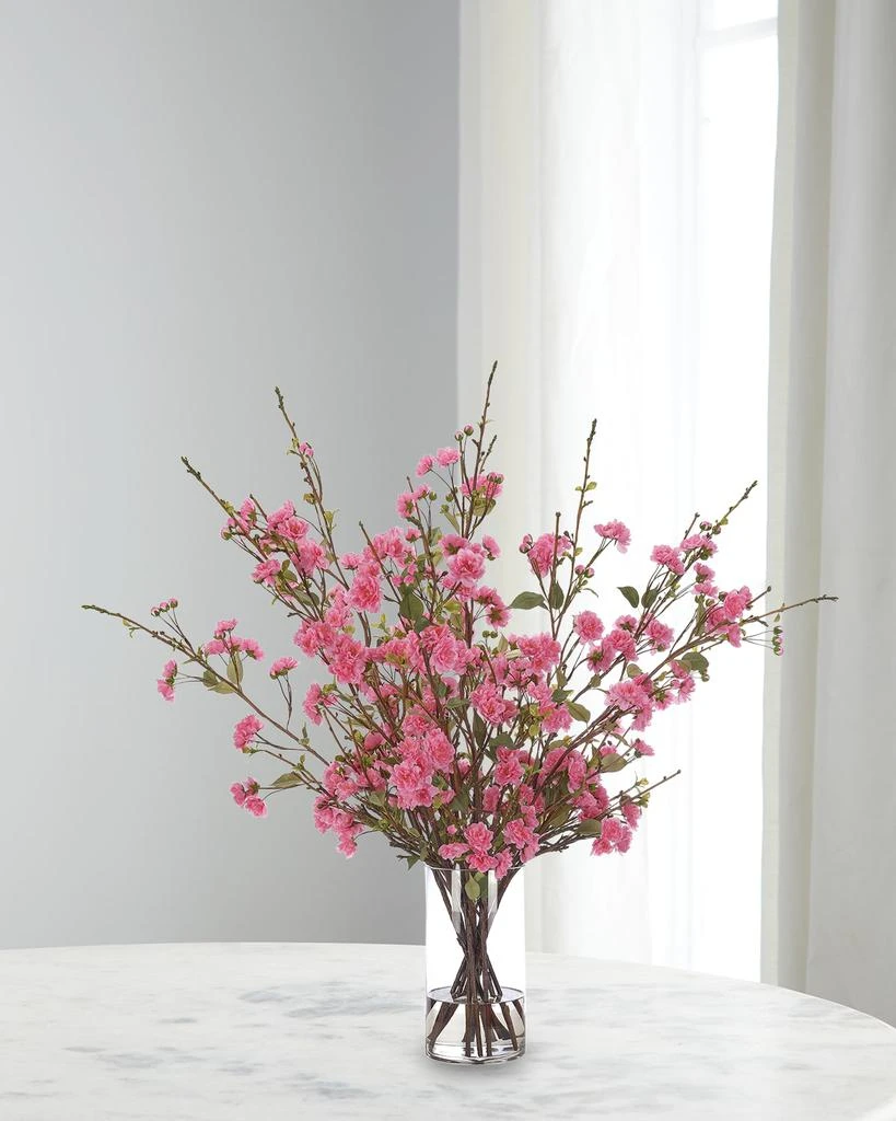 NDI Apple Blossom 41" Faux Floral Arrangement in Glass Cylinder 1