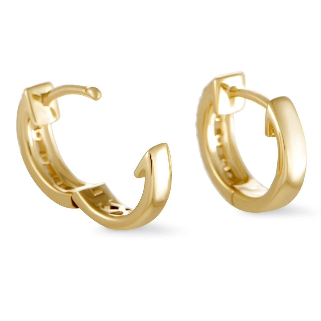 Non Branded 14K Yellow Gold 0.35 ct Diamond Small Hoop Huggies Earrings 3
