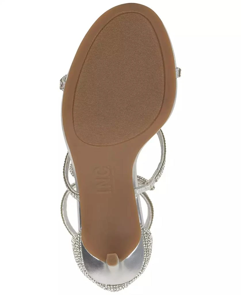 INC International Women's Nolino Beaded Bow T-Strap Dress Sandals, Created for Macy's 6