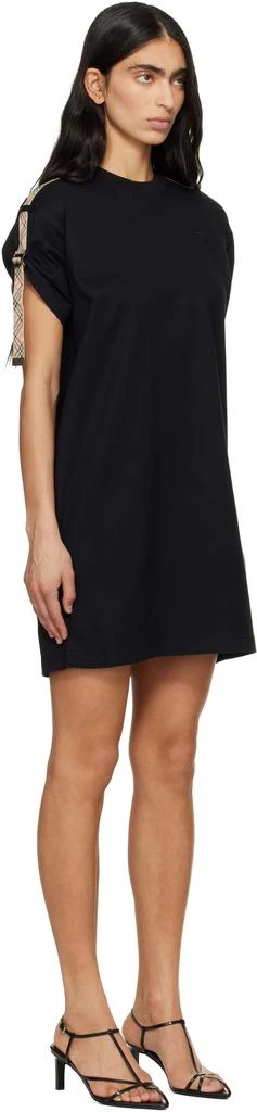 Burberry Black Check Trim Cotton T-shirt Minidress 2