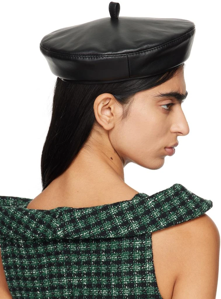 RUSLAN BAGINSKIY Black Leather Beret 3