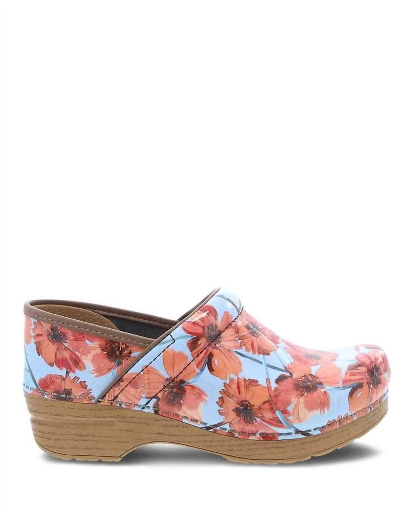 Dansko Women's Professional Patent Clog In Poppies 1