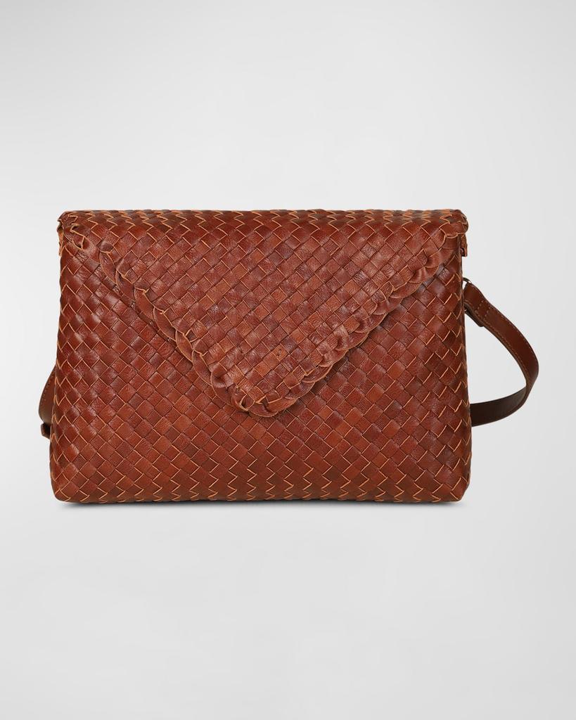 Rafe Jamie Envelope Woven Leather Clutch Bag