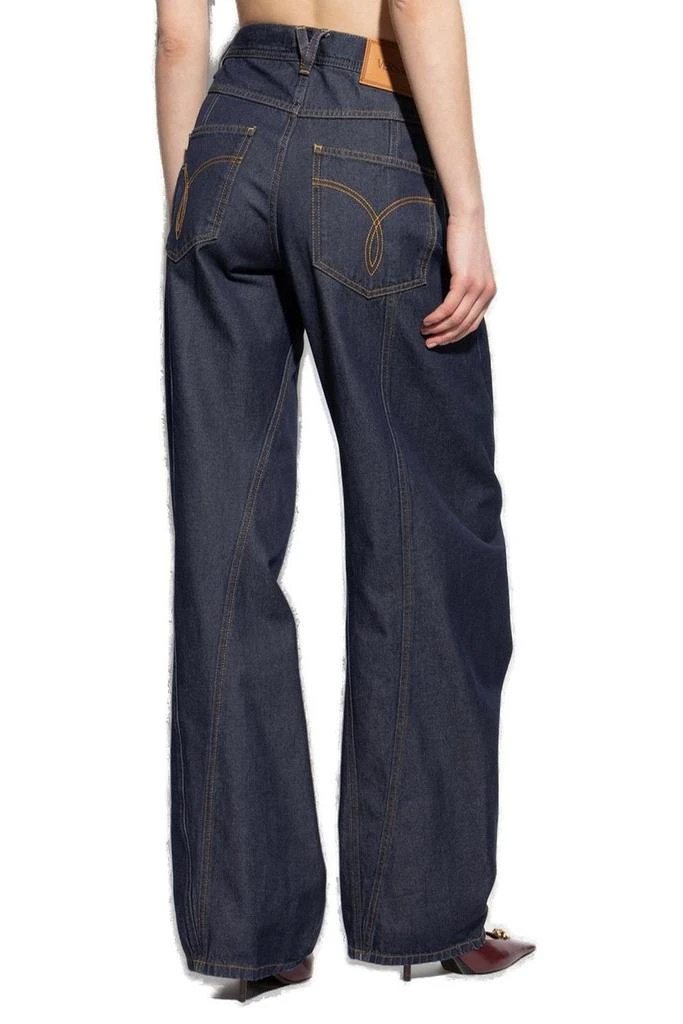 Versace Versace Logo-Patch Wide Leg Jeans 3