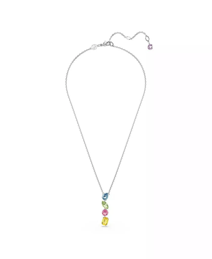 Swarovski Mixed Cuts Rhodium Plated Gema Y Pendant Necklace 2