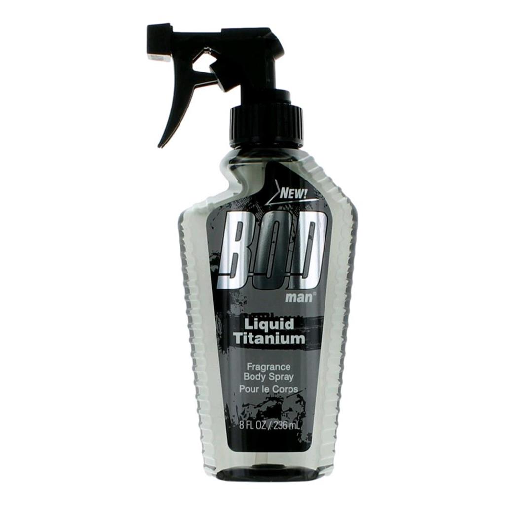 PARFUMS de COEUR 8 oz Bod Man Liquid Titanium by  Frgrance Body Spray for Men