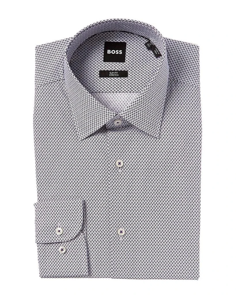 hugo boss slim fit dress shirt sale HUGO by Hugo Boss Men's Slim-Fit Logo-Print Button-Down Shirt, Created for Macy's