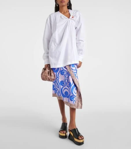 Dries Van Noten Embellished cotton poplin blouse 2