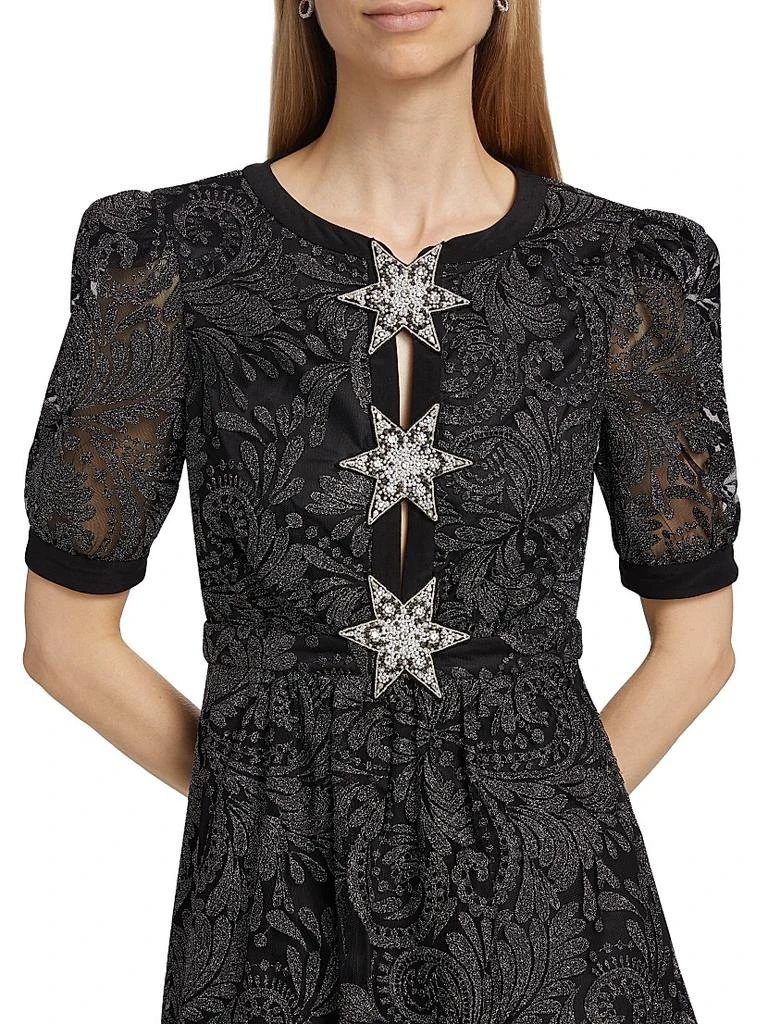 Saloni Jamie Paisley Tulle Minidress 6