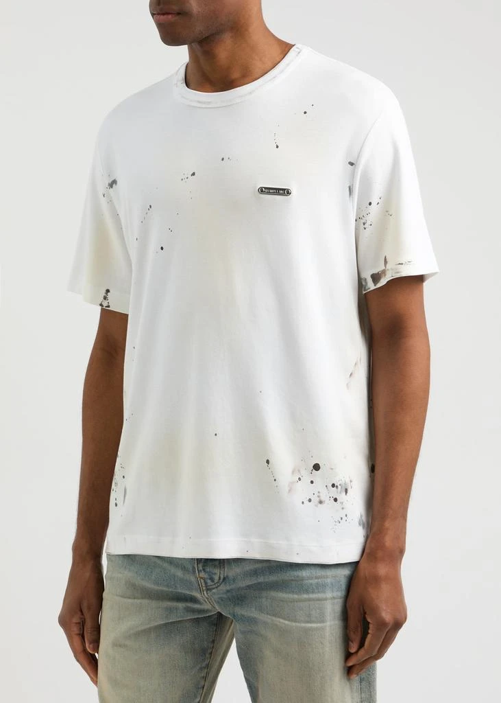 Helmut Lang Distressed printed cotton T-shirt  2