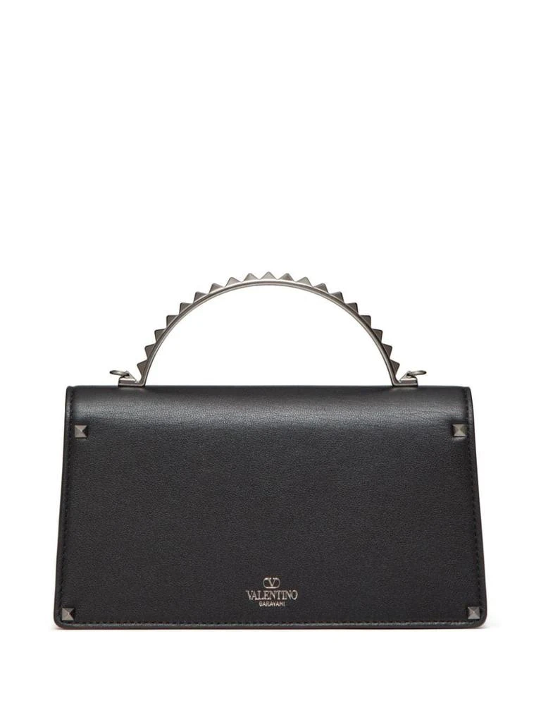 Valentino BLACK LEATHER ROCKSTUD HANDBAG 2