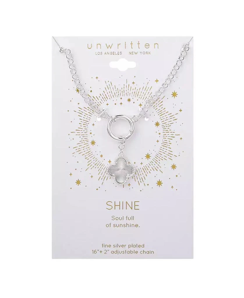 Unwritten Diamond Cut Clover Pendant Necklace 4