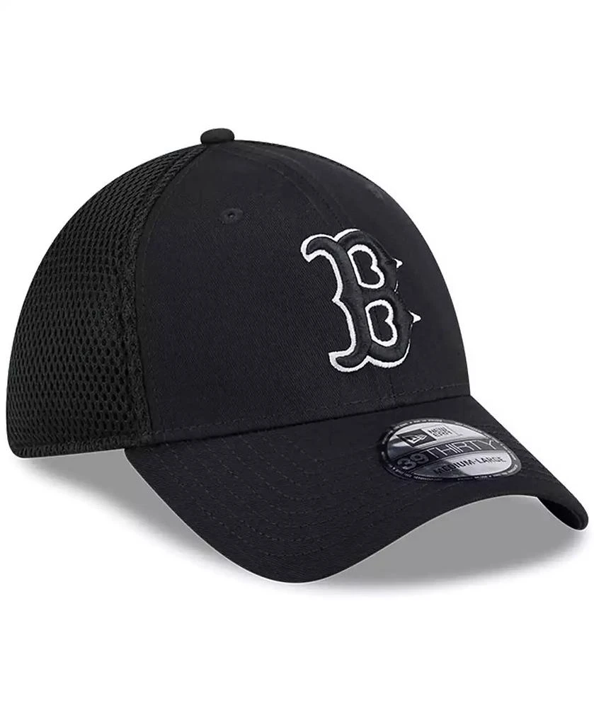 New Era Men's Boston Red Sox Evergreen Black White Neo 39Thirty Flex Hat 2