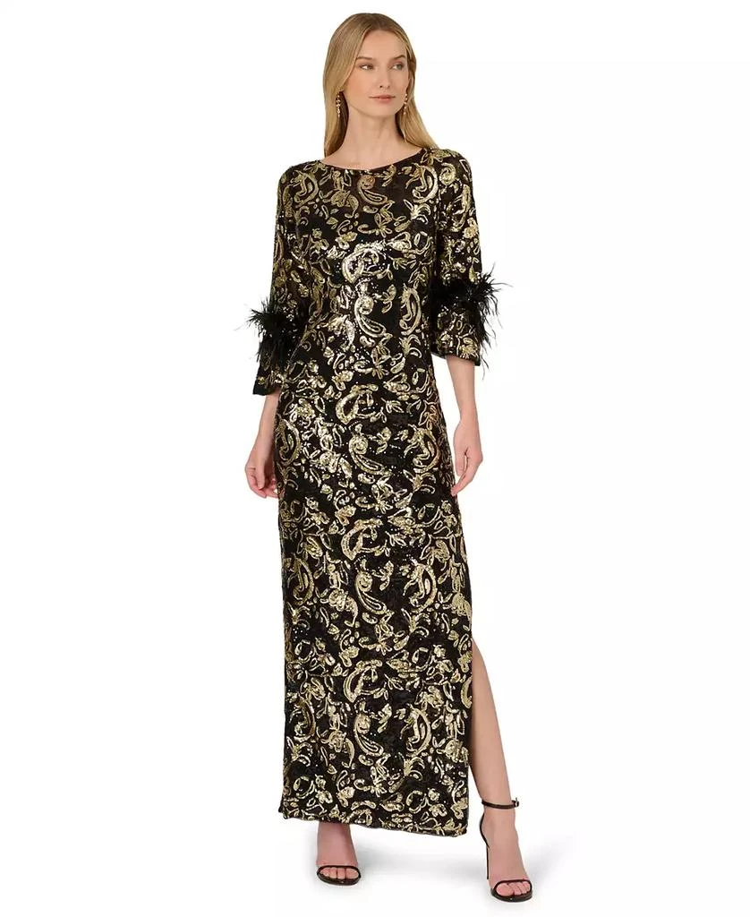 adrianna papell sequin dress macys Adrianna Papell Petite Beaded Long Sleeve Dress