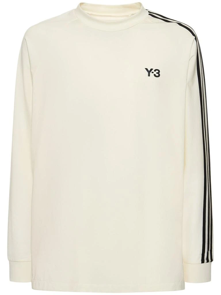 Y-3 3-stripe Cotton Long Sleeve T-shirt 1