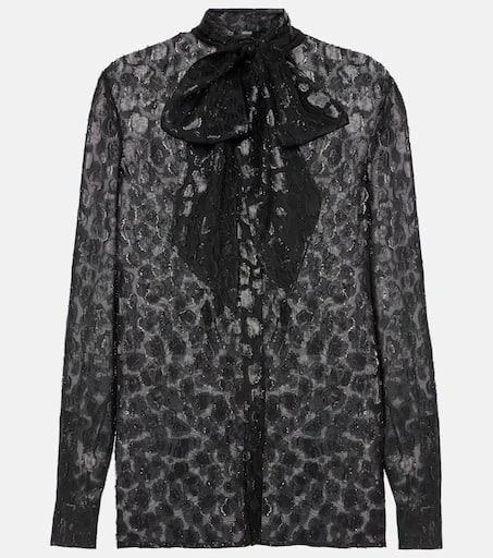 Versace Jacquard satin blouse 1