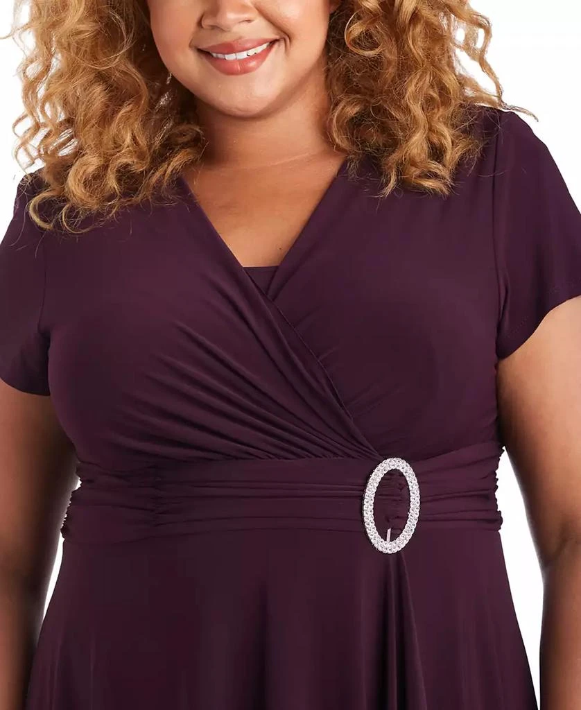 R & M Richards Plus Size Cascade Dress 3