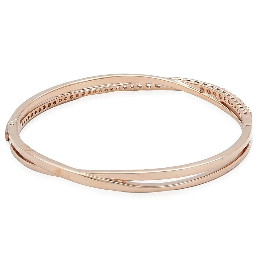 Swarovski Twist Bracelet White Rose Gold Tone Plated 3