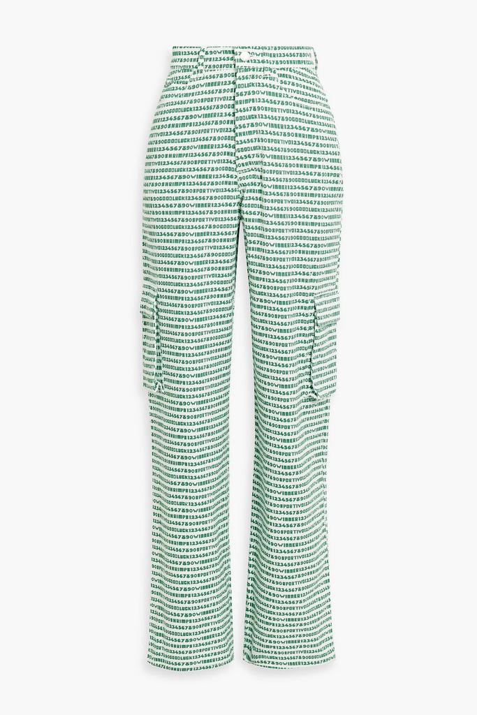 shrimps Annette printed cotton-twill straight-leg pants