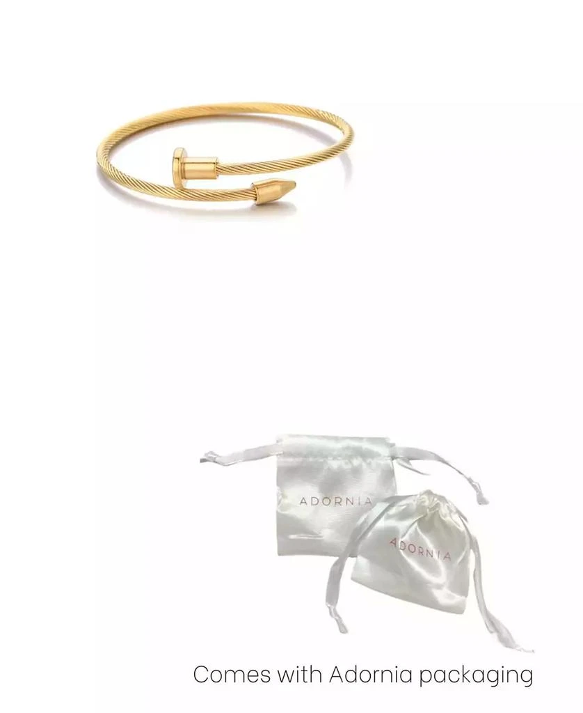 ADORNIA Tarnish Resistant Gold Nail Head Wrap Cuff Bracelet 2