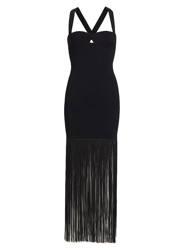Galvan Mia Fringe Maxi Dress 1