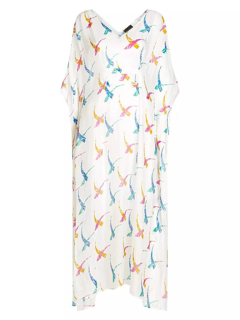 VALIMARE Florence Abstract Silk-Blend Cover-Up Maxi Dress 1