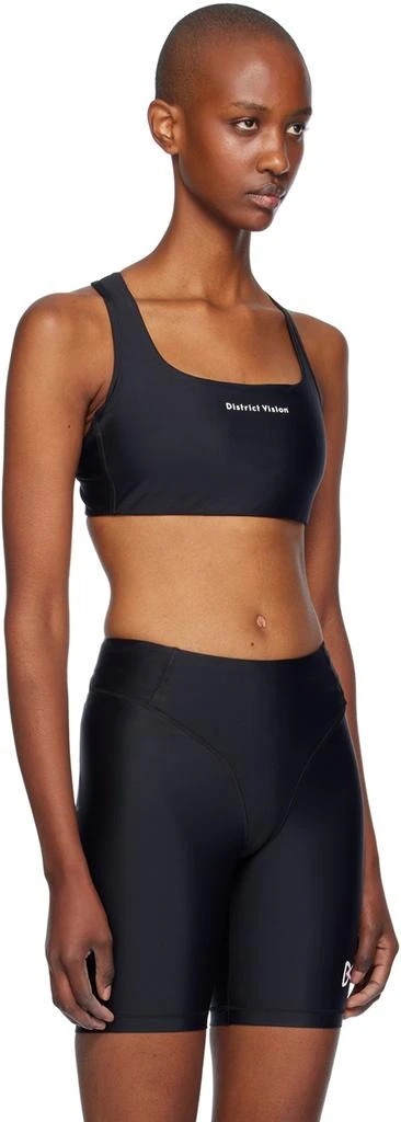 District Vision Black Twin Layer Medium Support Sport Bra 2