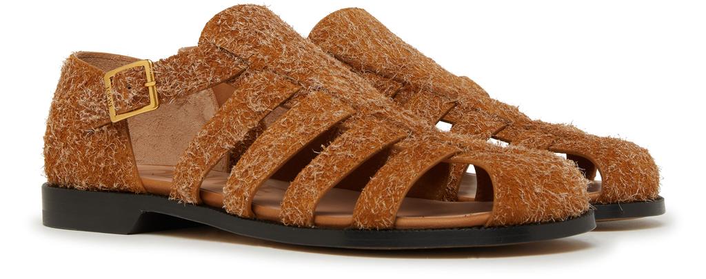 サンダル・ミュール LOEWE LOEWE CAMPO FLAT SANDAL LOEWE Campo cutout leather sandals | NET-A-PORTER