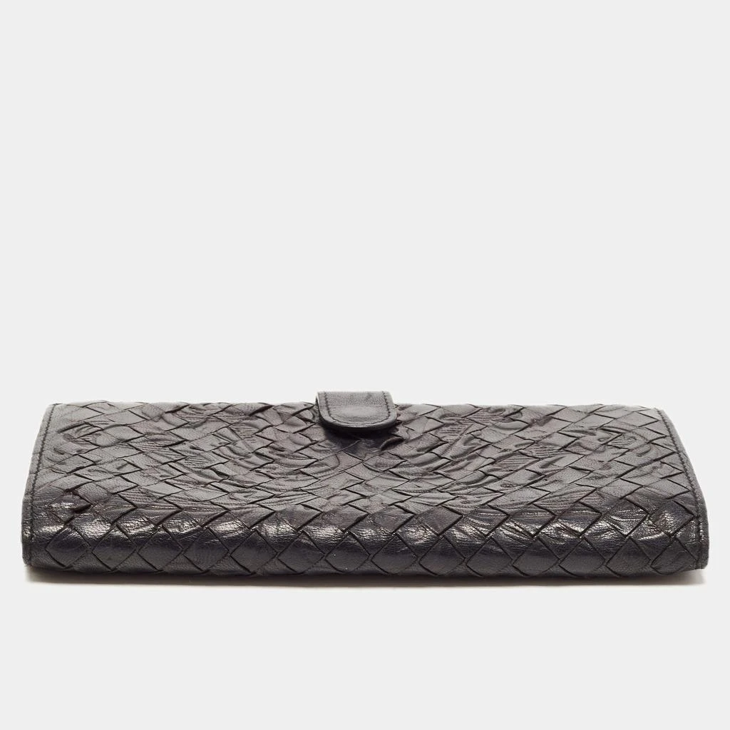 Bottega Veneta Bottega Veneta Black Intrecciato Leather Flap Continental Wallet 9