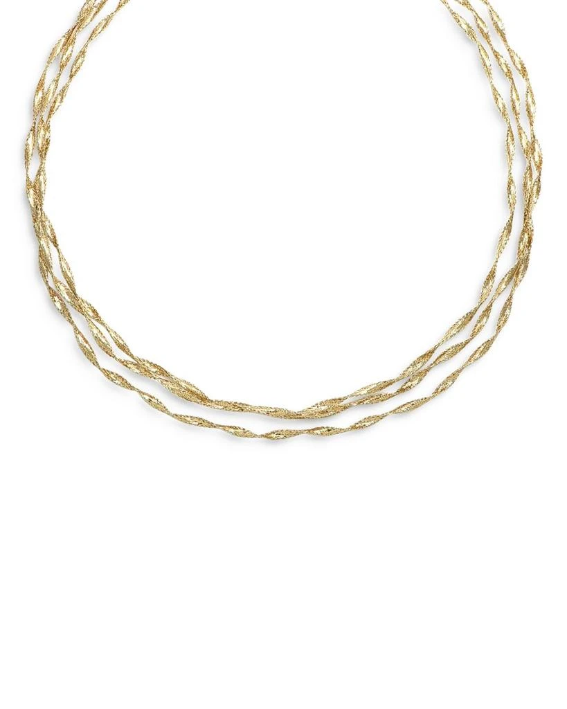 Alberto Amati 14K Yellow Gold Multi Strand Mesh Collar Necklace, 18" 1