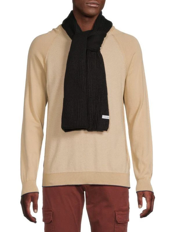 Calvin Klein Fishermens Ribbed Scarf 1