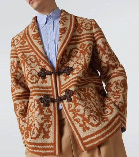 Valentino Cotton and linen jacquard cardigan 5